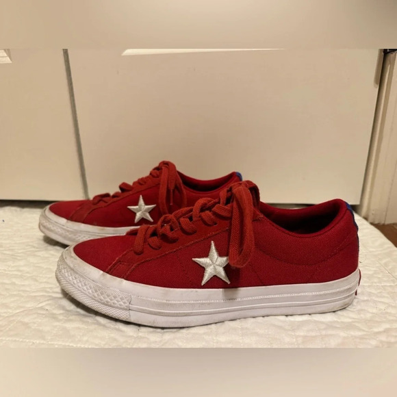 Converse One Star Pro Red Canvas Athletic Low Top Sneakers Big Kid Sz 5.5 - Picture 3 of 8